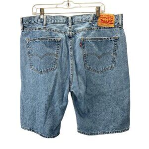 Levis 505 Denim Shorts Jorts 42 Men Light Wash Blue Zipper Fly 5 Pocket